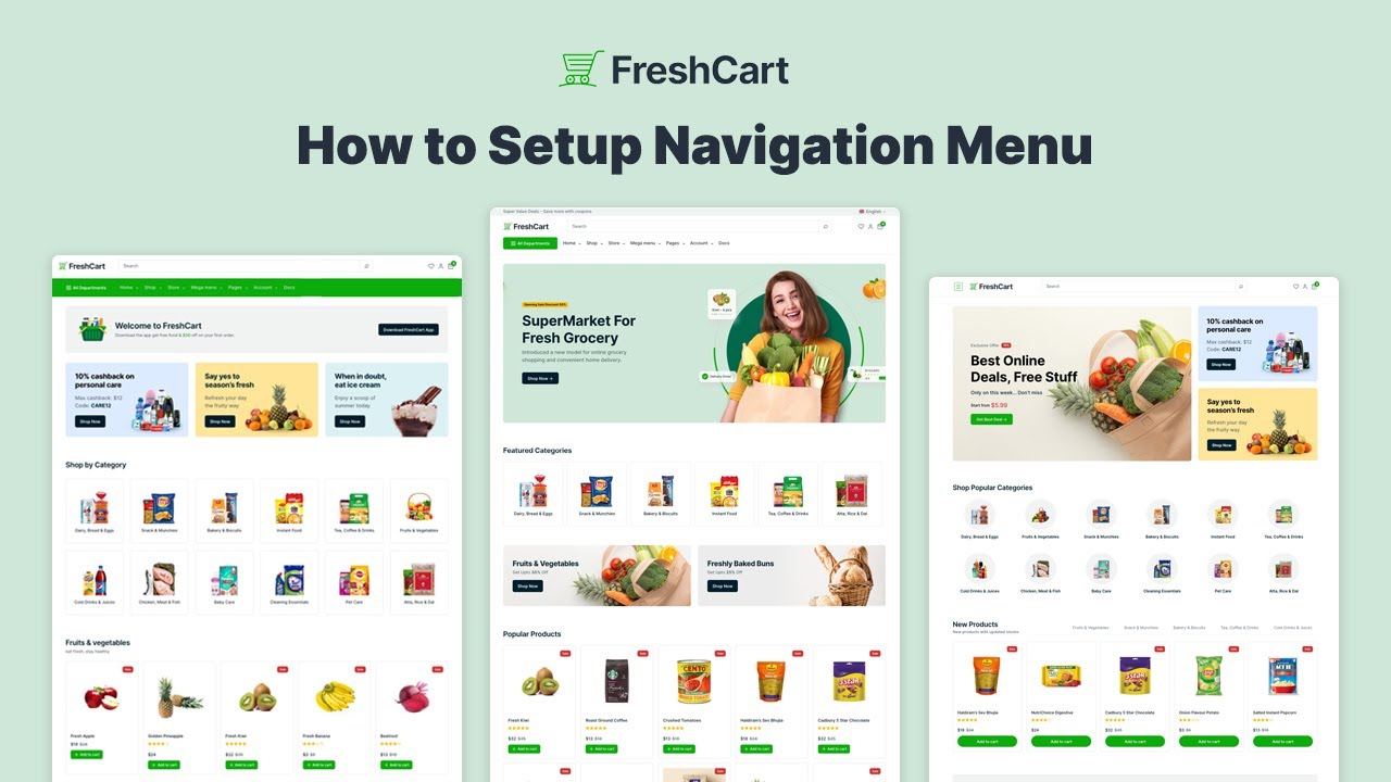 FreshCart website screenshot