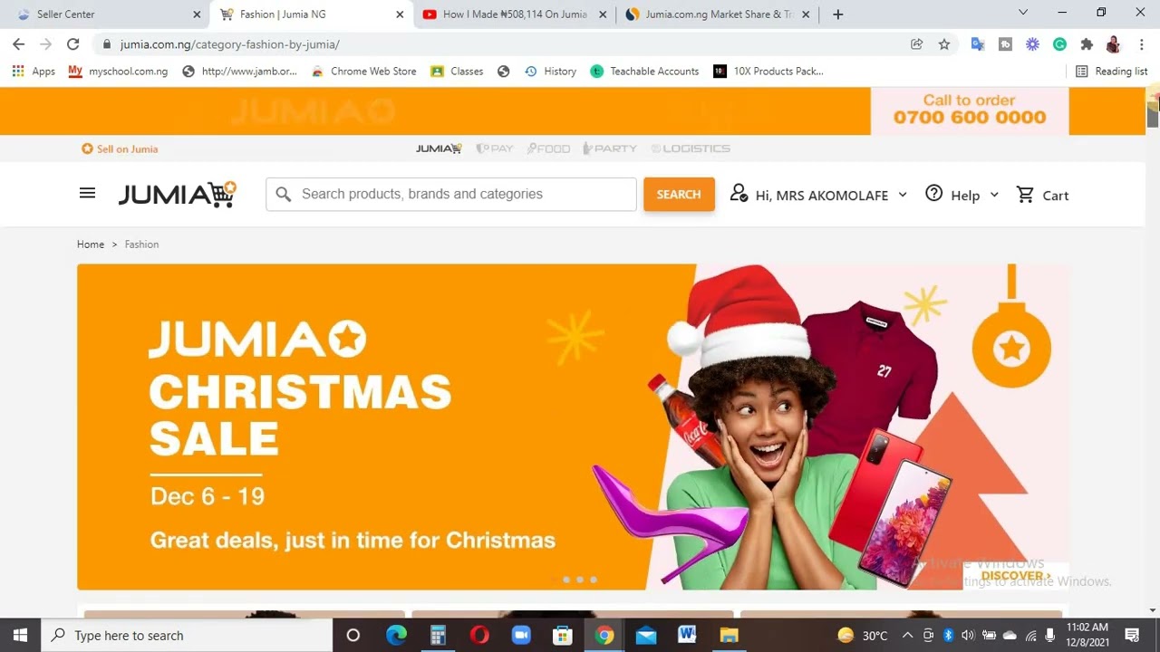 Jumia Nigeria website