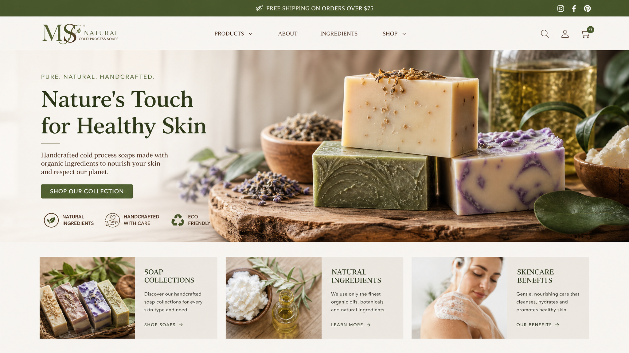 MS Natural Cold Process Soaps website