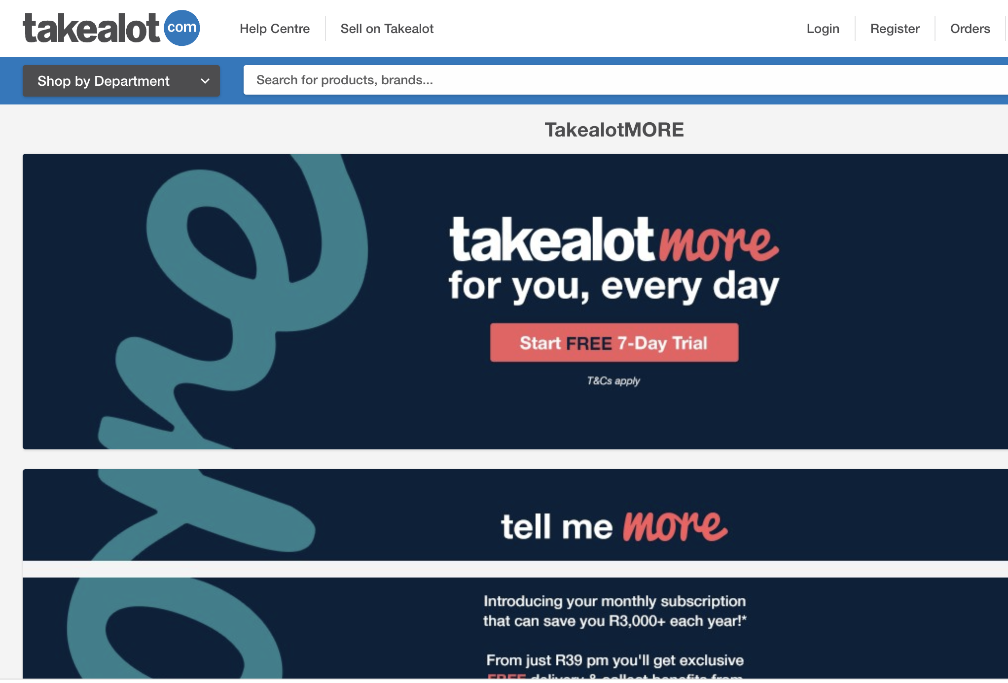Takealot website