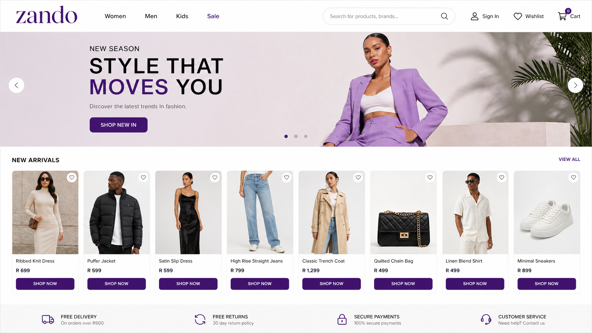 Zando website